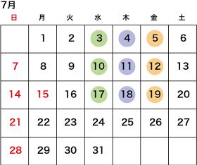 7月予定